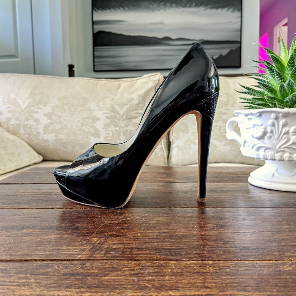 Rupert Sanderson Platform Peep Toe Heels - Size: 7 | IT 37